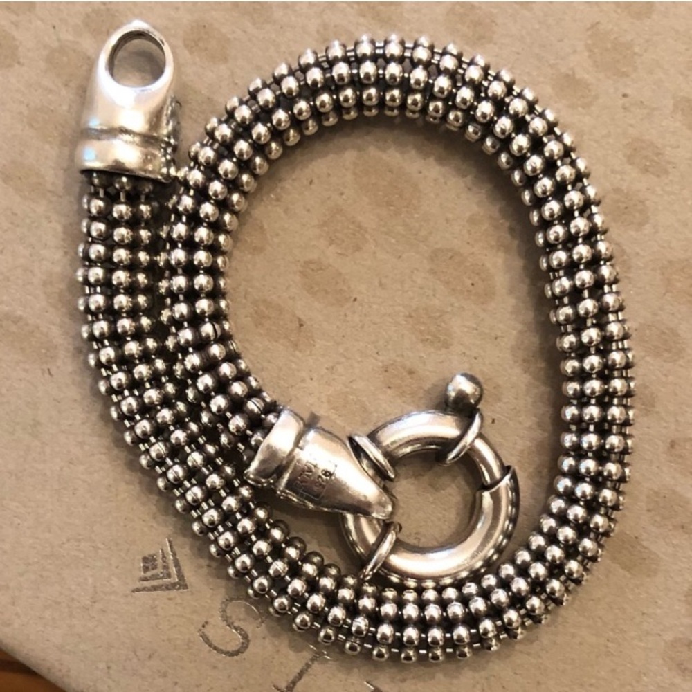 Rare Vintage Silpada Sterling Silver Popcorn Bracelet B1473